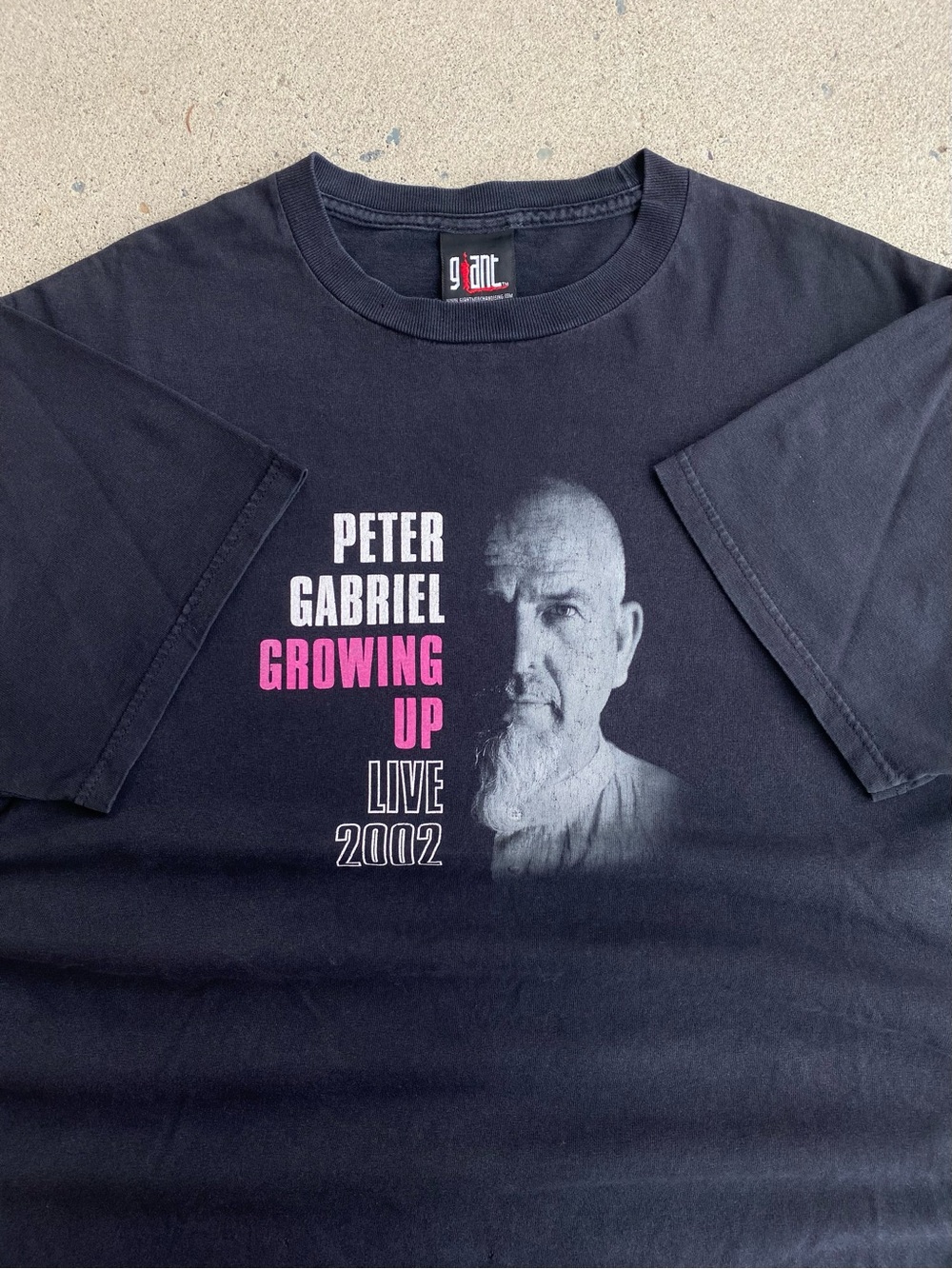 2002 Peter Gabriel Growing Up Live Band Tee Shirt